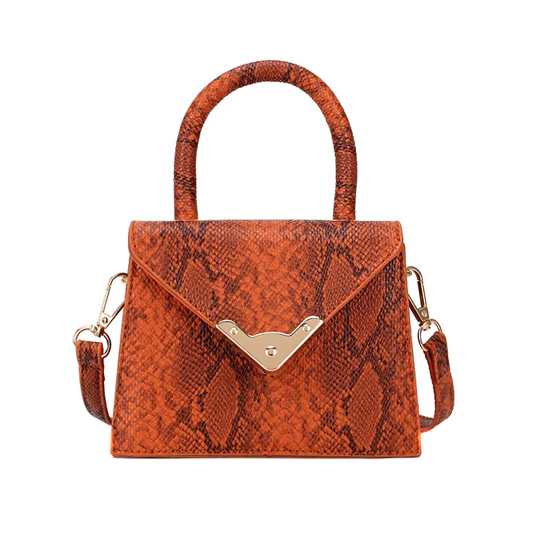 

High quality hot selling cheap snakeskin crossbody shoulder bags small fashion purses handbags for women