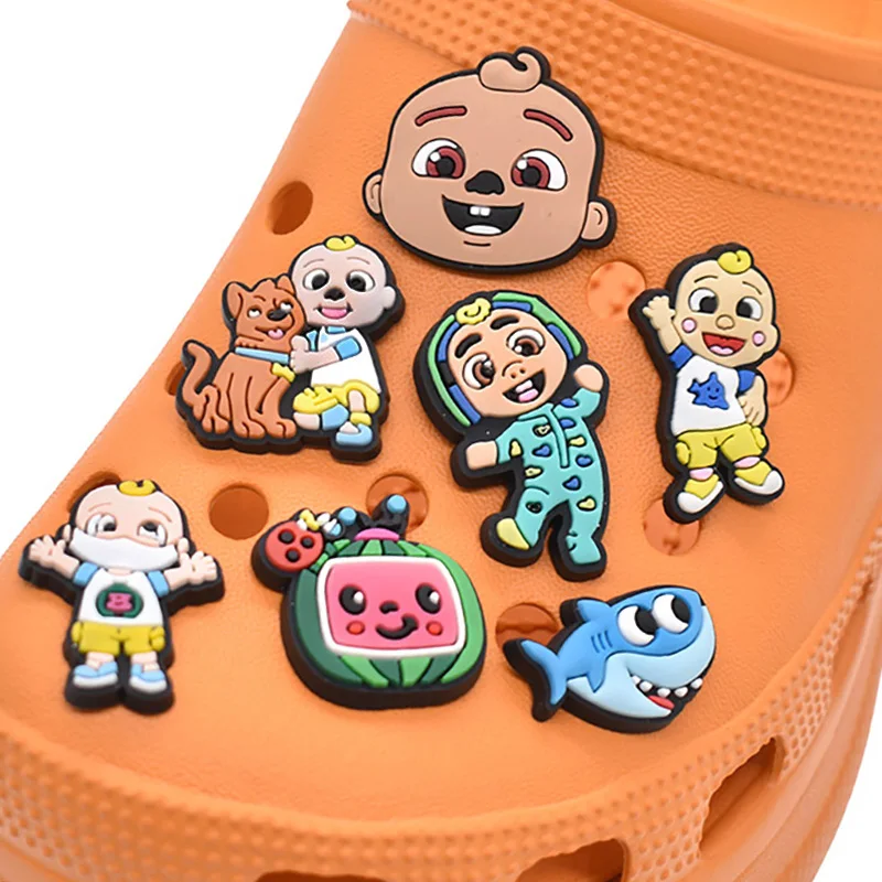

Shoe Charms melon PVC Clog accessories Decorations Buckle for Kids Party coco melon croc charms, As pics