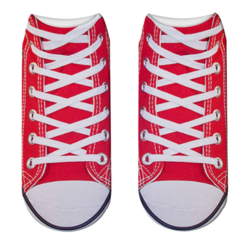 Custom Made Novelty Sublimation Ankle Sneaker Socks Summer 3d Print ...