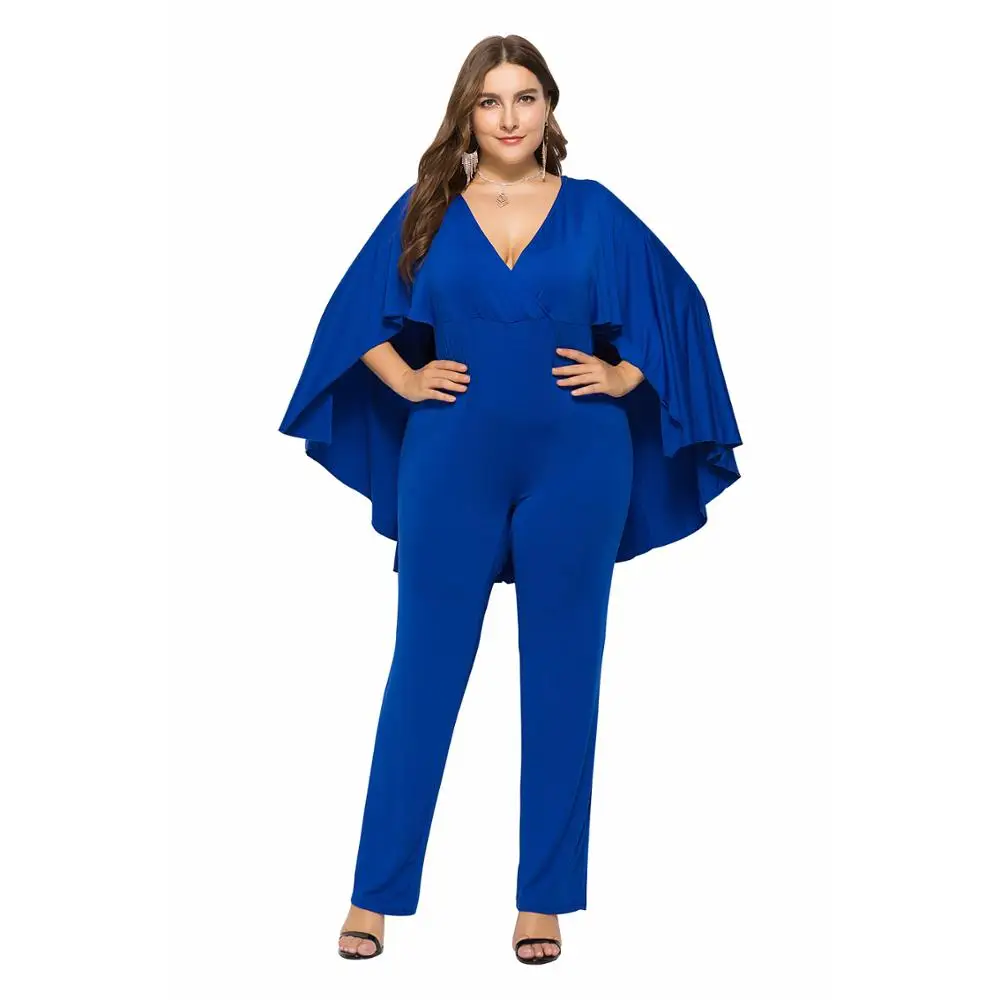 

Wholesale Plus size women clothing ladies long jumpsuit