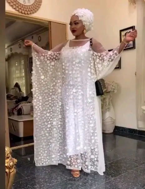 

2020 African&Turkey&Muslim ladies embroidered two pieces long dress abaya kaftan style, White pink rose red or customized