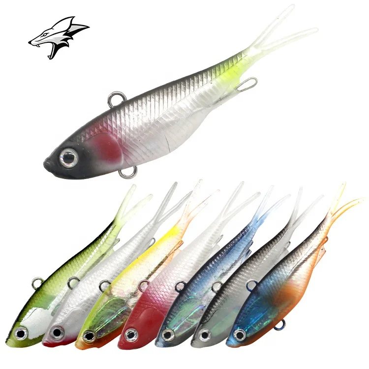 

Artificial Soft Bait TPR Vibes Fishing Lure 95mm Soft Vibe Lure