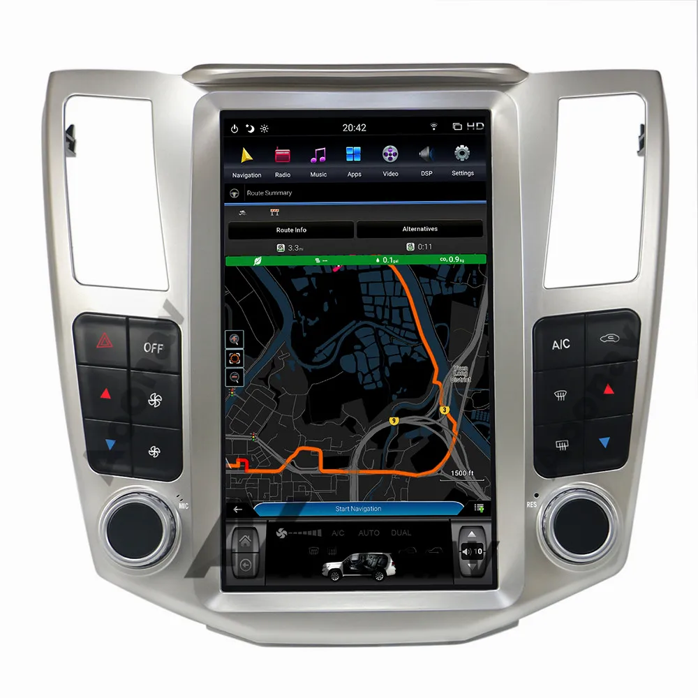

Android Tesla big screen Car GPS Navigation IPS DSP unit For Lexus RX RX300 RX330 RX350 RX400H 2004-2007 CarPlay Auto stereo