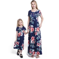 

Wholesale Mommy and Me Outfits Manufacturers Family Mother Daughter Matching Dress Boutique Long Dress
