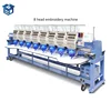 Touch Screen Display Showing Real-time stitchingthing 8 Heads 1200PSM Embroidery Machine Sewing Machinery with 12 or 15 Needles