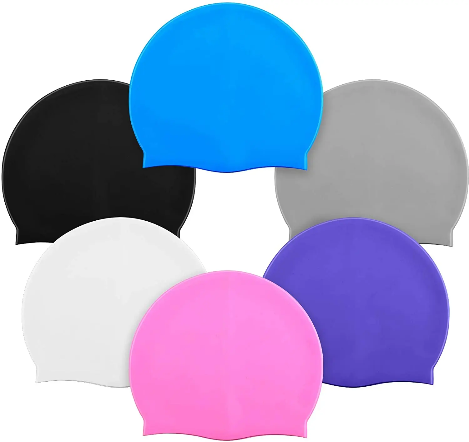 

Silicone Swim Cap Waterproof Swimming Hat Elastic Swimming Pool Cap for Unisex Adult, Customized color