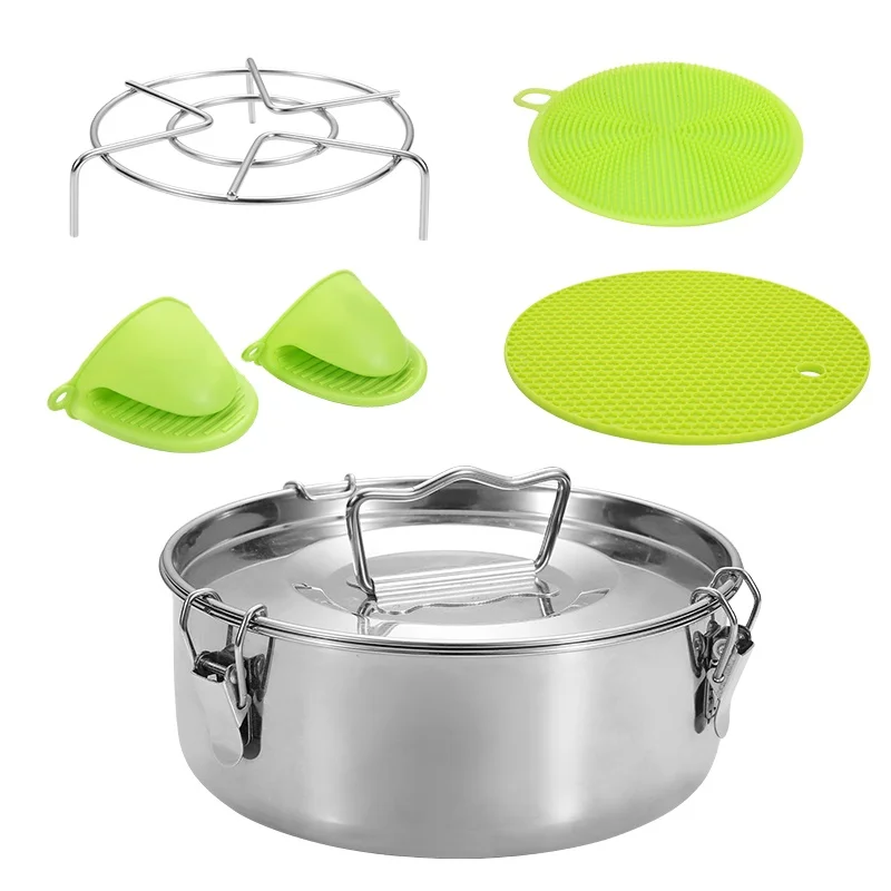 

304 Food Steamers Basket Stainless Steel Steamer Insert Pans, Silver