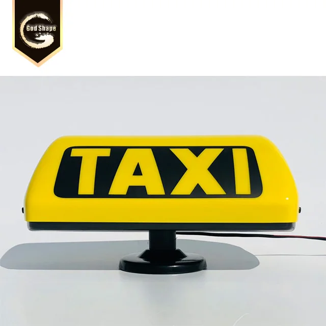 Custom Acrylic Taxi Cab Roof Top Advertising Light Box Letrero Taxi