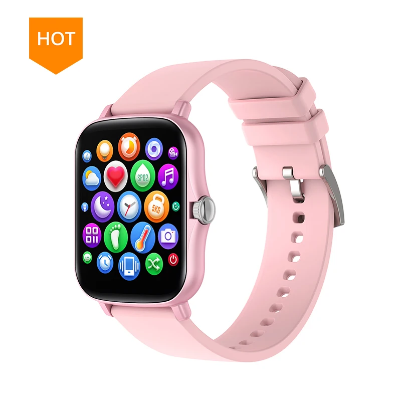 

Newest 1.69 inch Full Touch Big Screen Heart Rate Monitor Fitness Tracker IP67 Blood Pressure Y20 bluetooth Smart watch, Black, rose gold, blue, pink