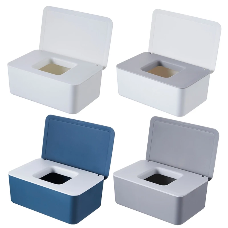 

Wet Tissue Box Desktop Seal Baby Paper Storage Box Dispenser Holder, White
