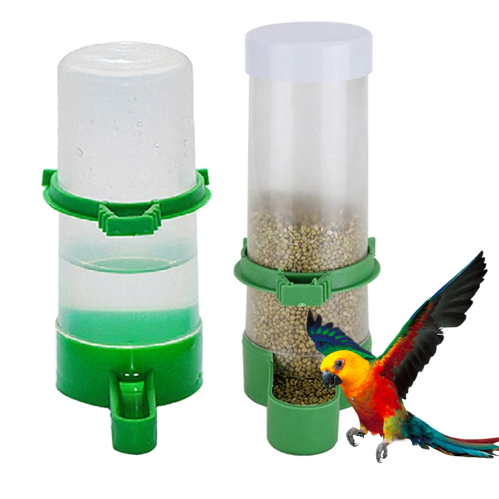 

wholesale bird water feeder automatic drinking fountain pet parrot cage bottle drinking cup bowls pet bird supplies dispenser, Customized color