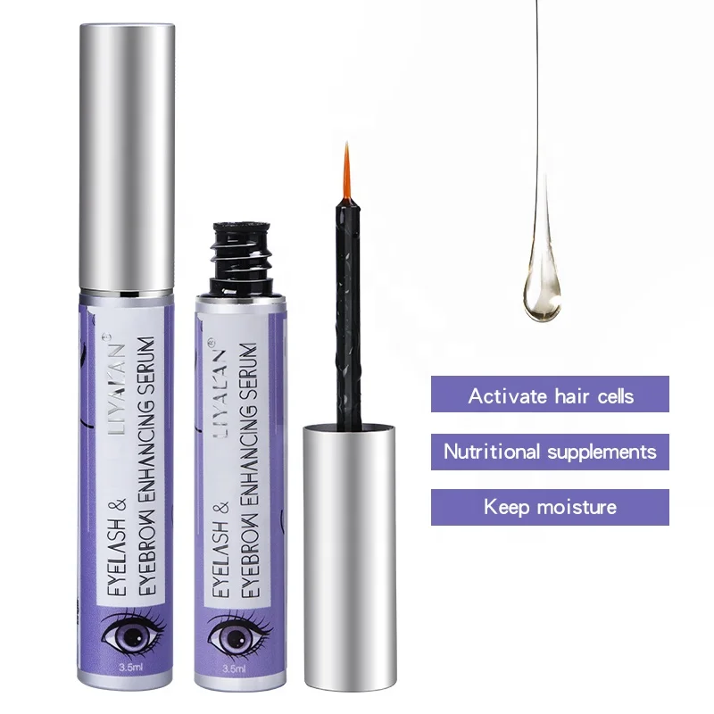 

Wholesale Private Label Natural Approved 100% Organic Eyebrows Enhancer Longer Eyelash Growth Serum