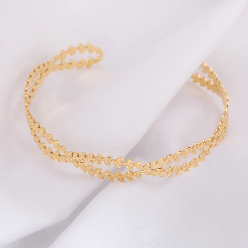 

women 14K stainless steel ins gold winding hollow bracelet jewelry