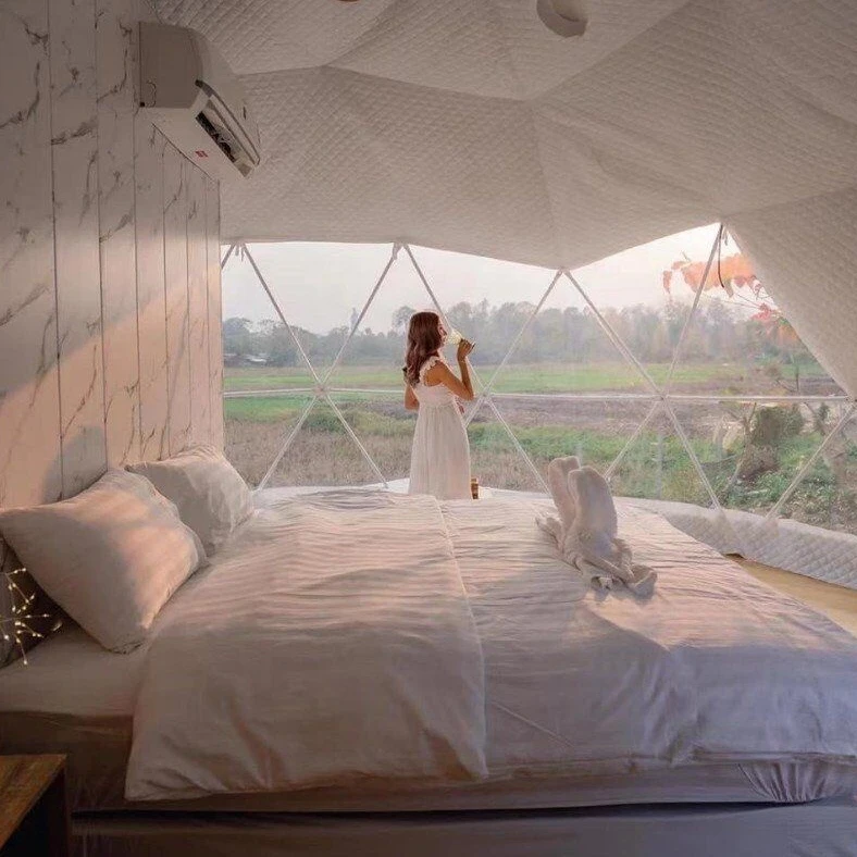 

4m 5m 6m 7m 8m Geodesic Dome House Tent, Glamping Dome for Hotel in Thailand