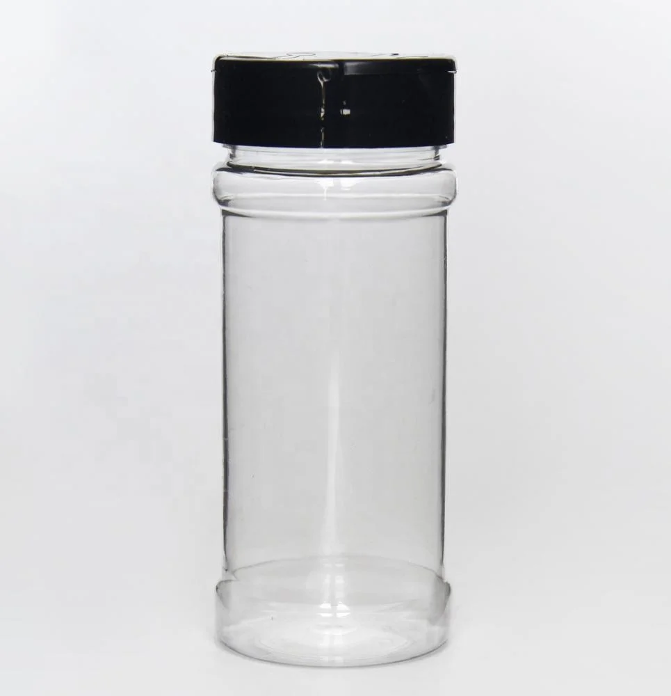

4oz 120ml 8oz 12 oz spice bottle round clear pet plastic spice shaker jar seasoning powder bottles