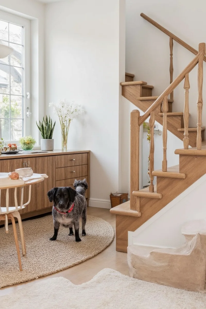 Comparison chart showing five different brands of dog point screws, highlighting length options, materials, and suitability for pet-friendly environments.