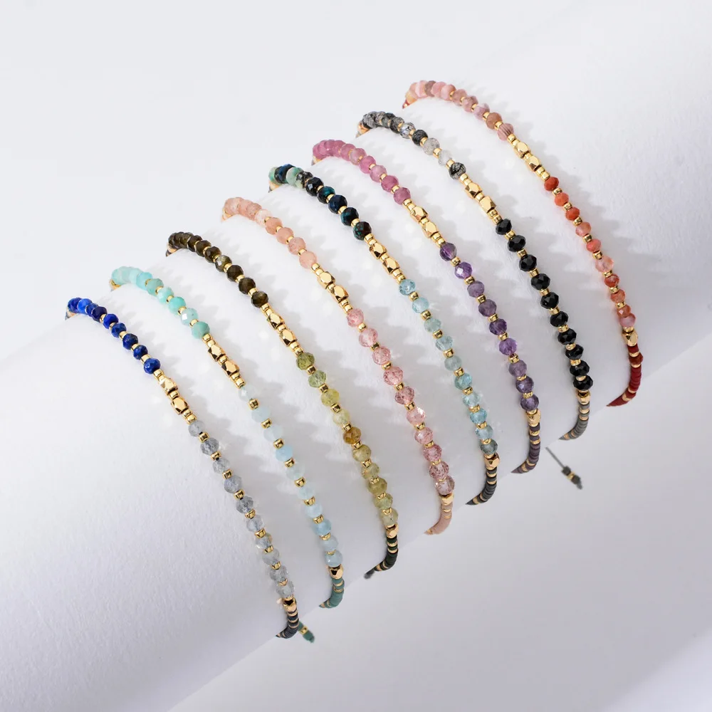 

Cute Design Small Size Japanese Seed Beads Miyuki Handmade Macrame Adjustable Bracelet Women