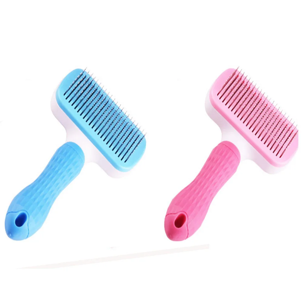 

Portable Dog Plastic Round Head Tooth Pet Hair Comb Grooming Brush