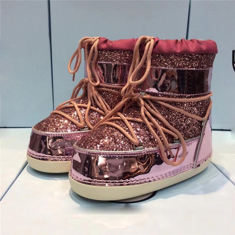 

Factory Supply China Wholesale Cheap Lady Fashion Warm Snow Boots Moon Boots Women, Customized color