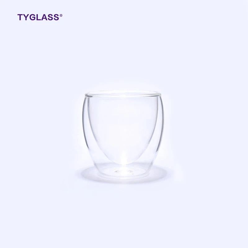 

Factory Direct Sales latte cup glass wholesale colored insulated high borosilicate thick double wall glass cup