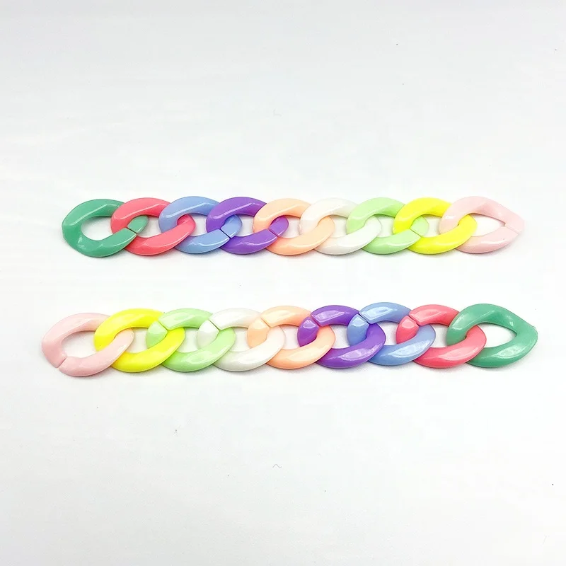 

Acrylic Link Chain Manufacturer Bag Accessories Diy Crafting / Plastic  714pcs/bag Opp Bag Lovely Handle Handbag Chain, Macaron color