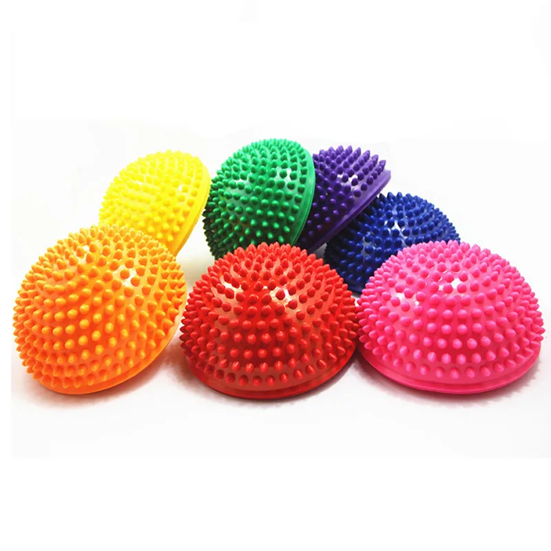 

Yoga massager foot stress relief PVC  semi-spherical spiky massage ball, Pink/blue/purple/red/silver/green/black/yellow/orange