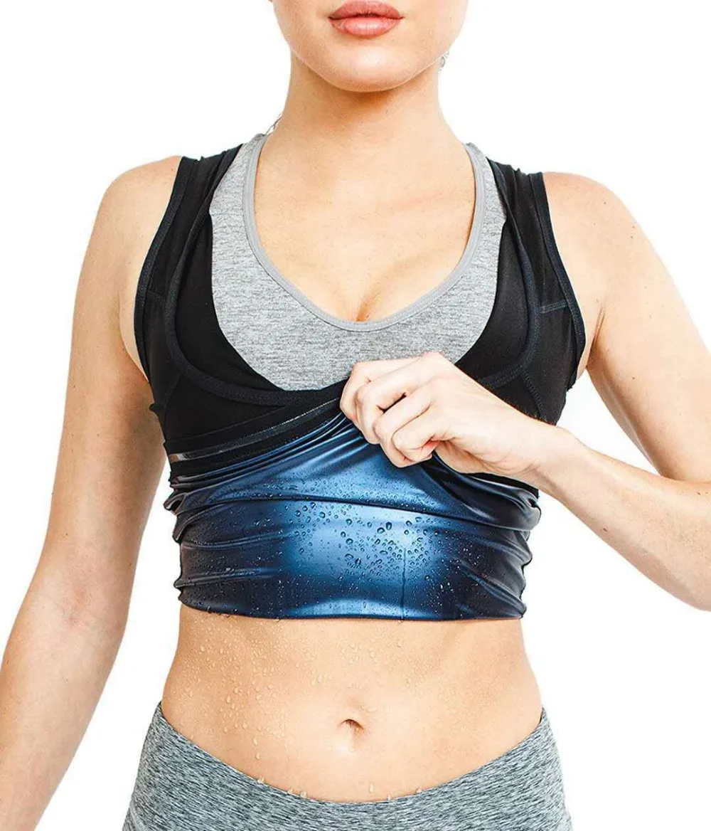 

Women Slimming Vest Body Shaper Neoprene Abdomen Thermo Tummy Shapewear Waist Sweat Corset Weight Loss tank top, Picture shows