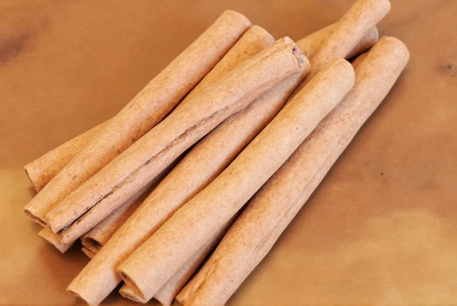 Testing cinnamon stick quality by crushing and smelling a small piece