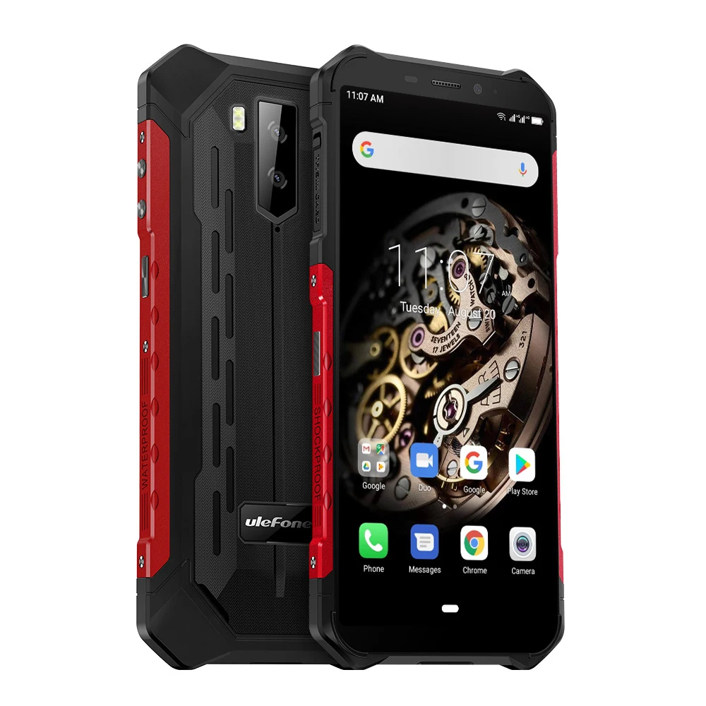 

Newest Ulefone Armor X5 IP68 Android 10.0 3G+32G 5.5-inch HD+ 13MP+2MP Rear Camera 4G Smartphone, Red black orange