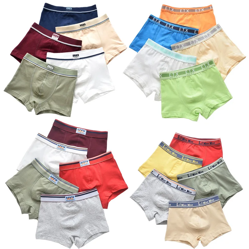

Children's Underpants Boys 95% Cotton Underpants Children Flat-angle Underpants Quadrangle 3-18