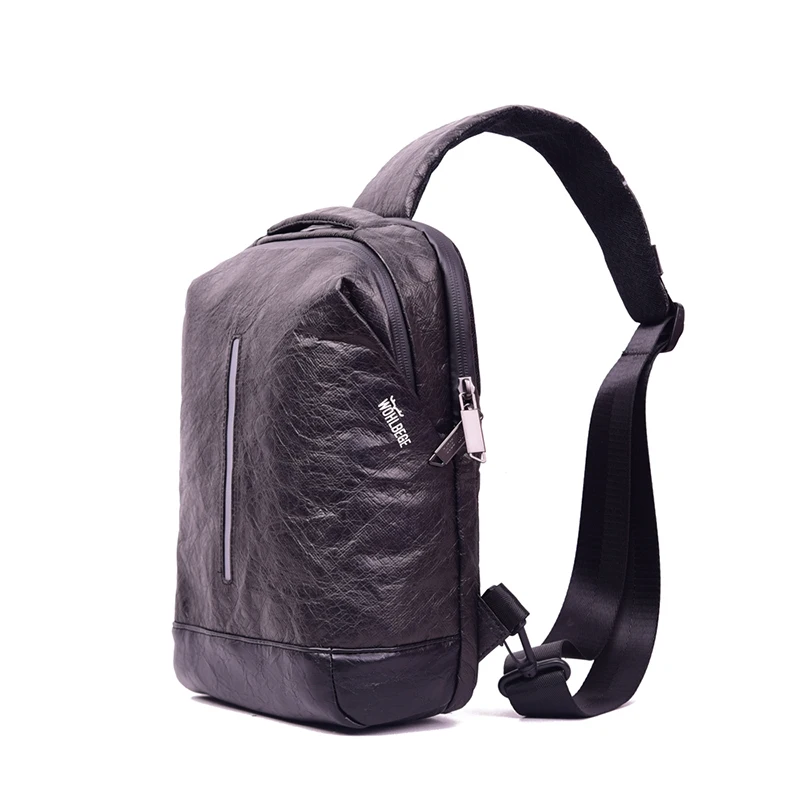 

2021 Hot selling custom casual shoulder men's chest bag, Tyvek crossbody bag anti-theft sling bags, Black, white, gray