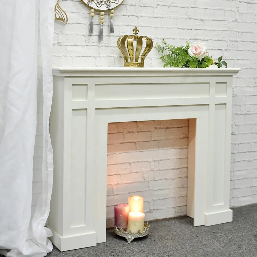 
Luckywind New Design Antique Wood MDF Fireplace Mantel Surround 