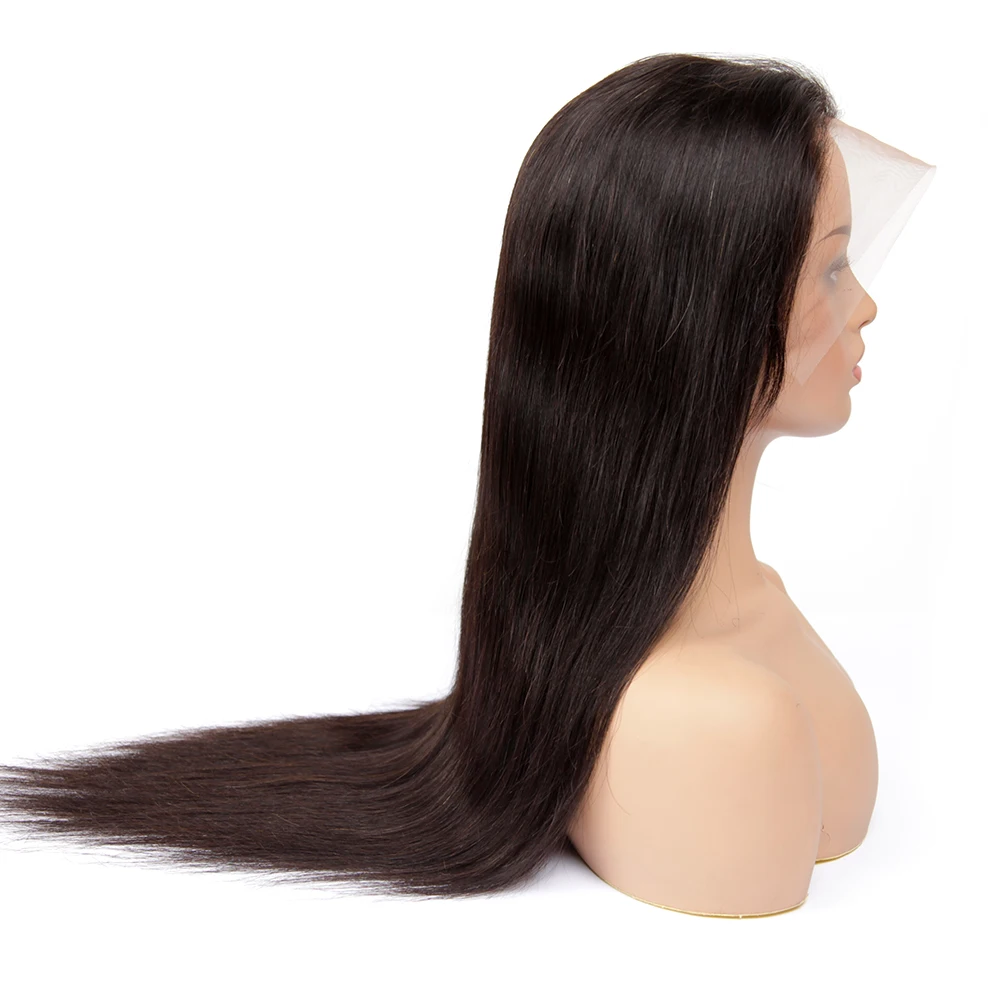 High Density 10A Virgin Brazilian Straight Human Hair Wigs , Wholesale Cheap Factory Full Lace Human Hair Wig For Black Women
