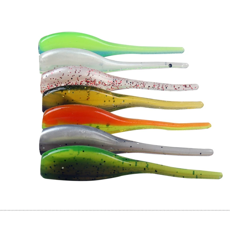 

SNEDA Silicone Fishing Soft Worm Bait 50mm 1g Soft Lure Tiddler Bait Swimbait Plastic Lure Pasca 50pcs/set Soft Bait Molds, 16 colors