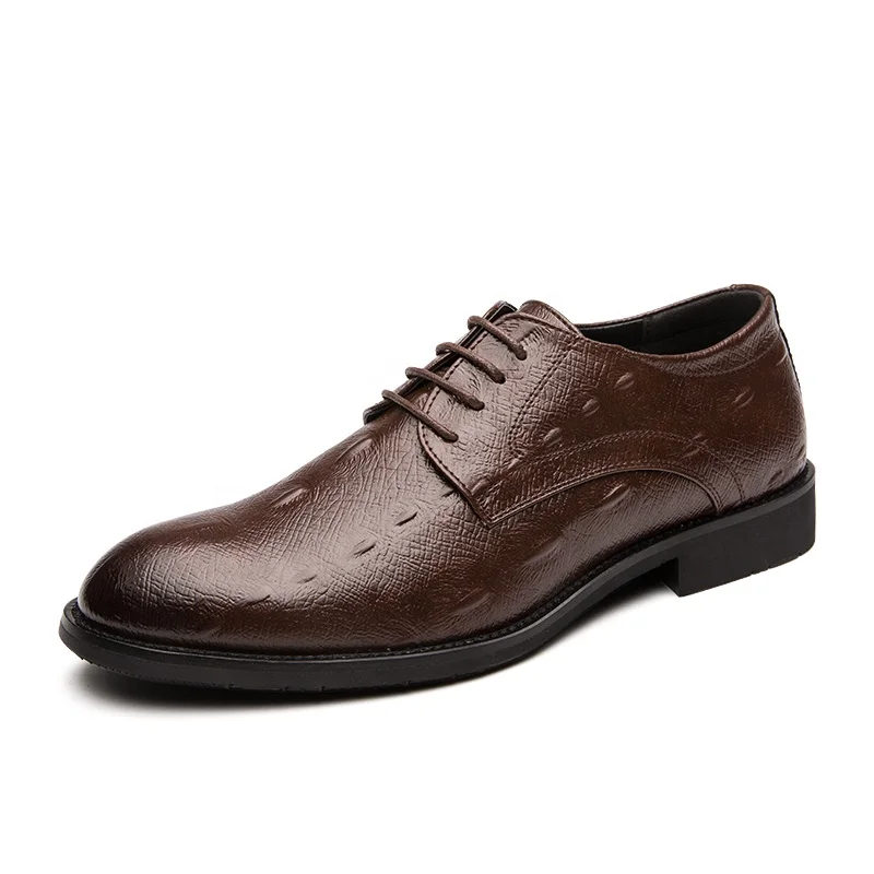 

Fashion Men's Low-Top Business Formal Shoes British Lace-Up Plus Size Casual Leather Shoes