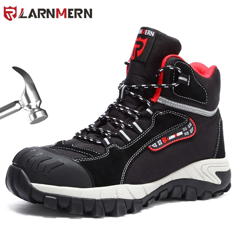 

LARNMERN Work Shoes Anti-smashing Steel Toe Shoes Anti-puncture Reflective Safety Shoes For Men