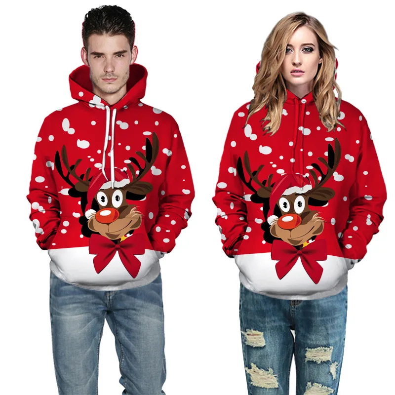 

Factory Price 3D Digital Print Top Quality Christmas Ugly Sweater, Red