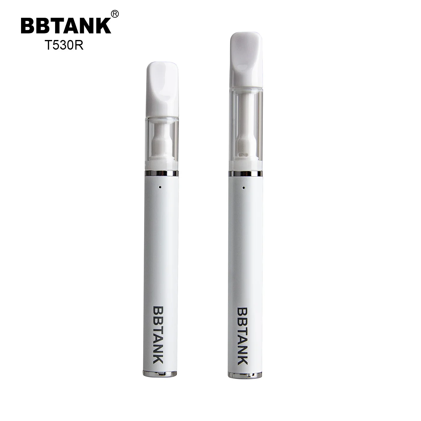 

BBTANK Wholesale T530R vape cartridge Full ceramic vape pen pod, White color/ customized logo