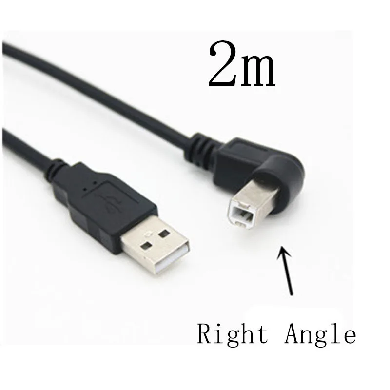 

2m USB 2.0 A Male to USB B Male 90 Degree Right Angle Printer Scanner Cable