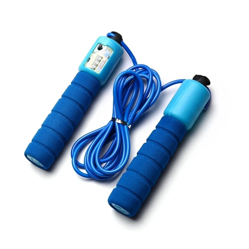 

Professional workout fast speed Counting Skipping Rope Sponge Jump Rope with Electronic Counter, Red, green, blue, orange