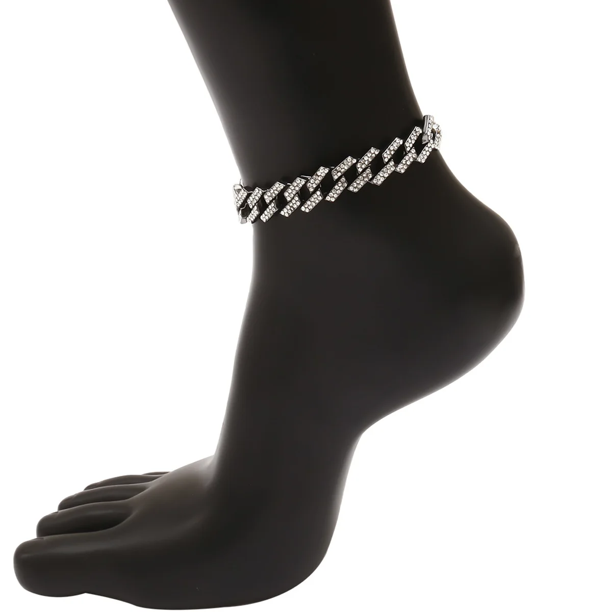 

Bling Lady Gold alloy Feet Jewelry Anklet Bracelet Hip Hop Custom Cuban Link Anklet for women and men