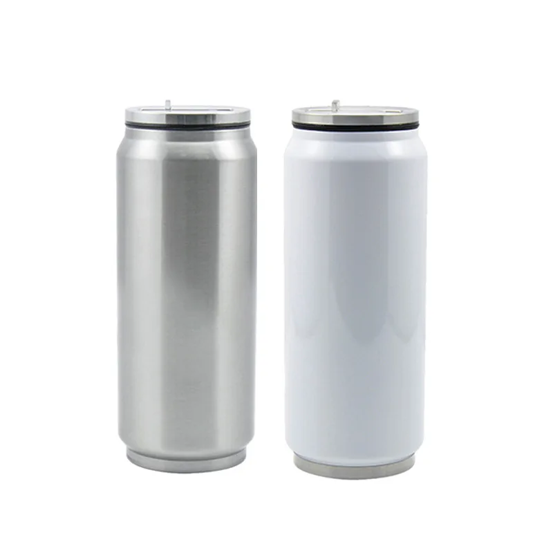 

Yiding 500ml sublimation blanks tumbler double wall vacuum insulated Cola Shape cans Travel Mug sublimation tumblers with lid, As is or customized