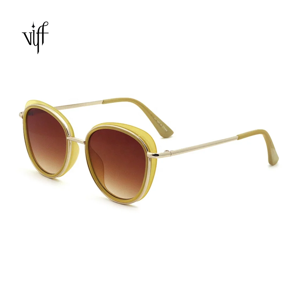 

VIFF Luxury Fashion Unique Sunglasses 2021 HM19322 Italy Design Womens Cateye Metal Retro Brand Sunglasses