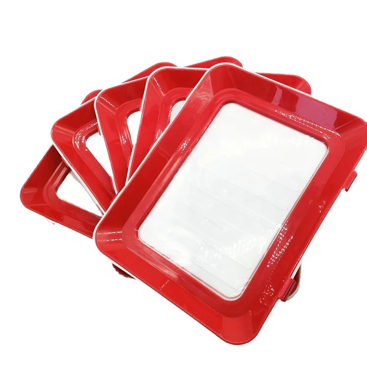 

Kitchen Vegetable Food Clever Tray Keeping Food Preservation Tray for freezer Reusable Rectangle Plastic Stackable vacuum seal