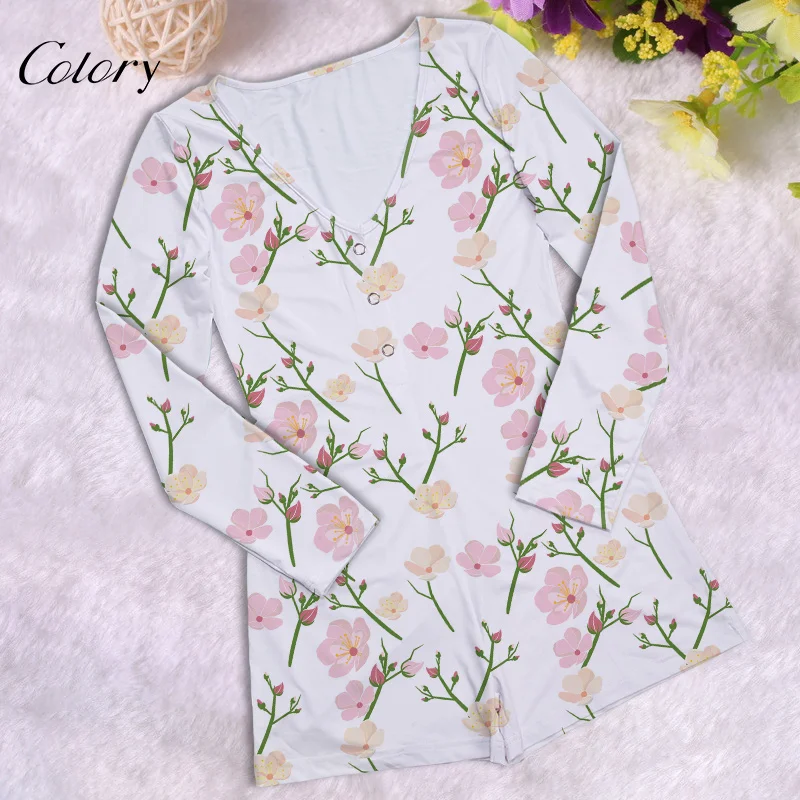 

Colory Cutome Pajamas Logo Designer Flower Pajama, Picture shows