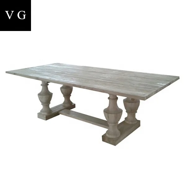 Antique Furniture Wooden Dining Table Set 8 Seater