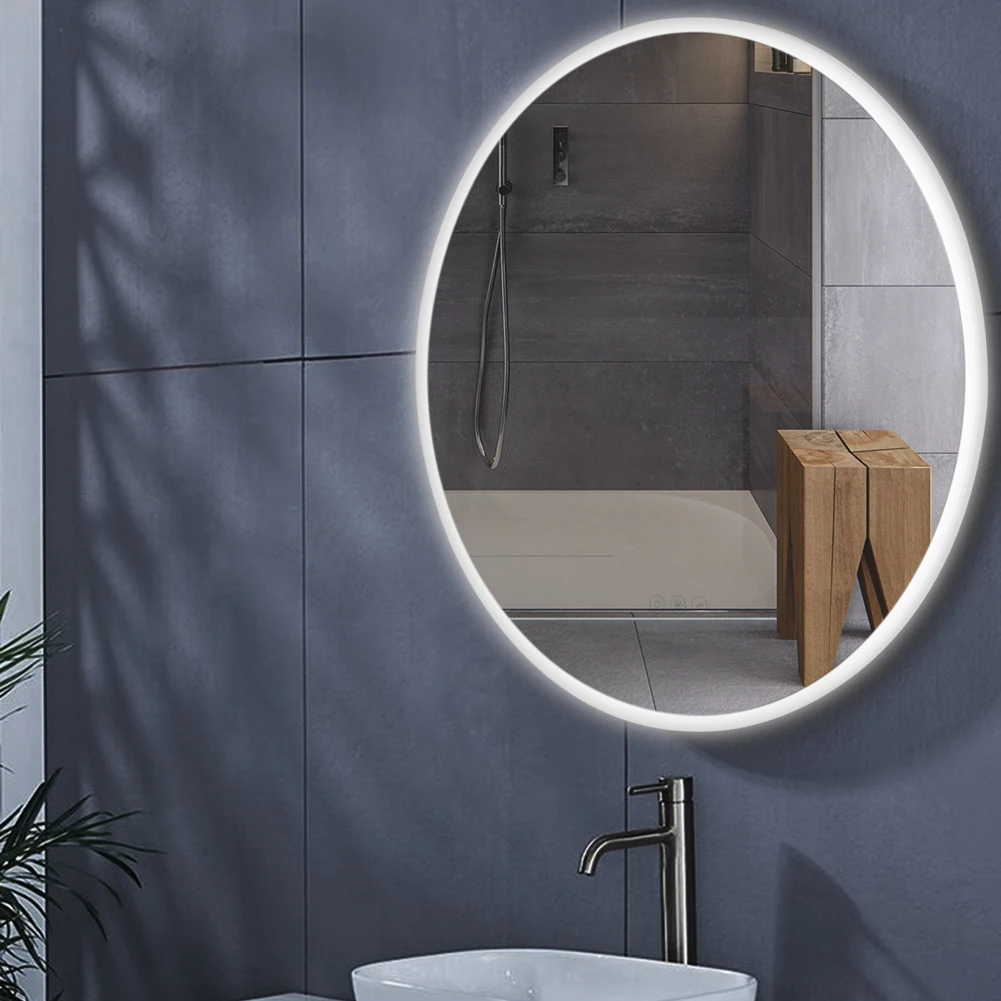 Round Modern Waterproof LED Bathroom Mirror Cabinet with Light