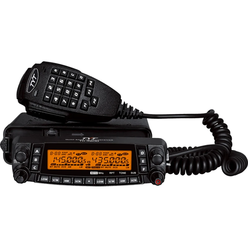 

Quad Band Radio TYT TH-9800 Detachable Front Transceiver for Vehicles Dual Display w/ Programming Cable