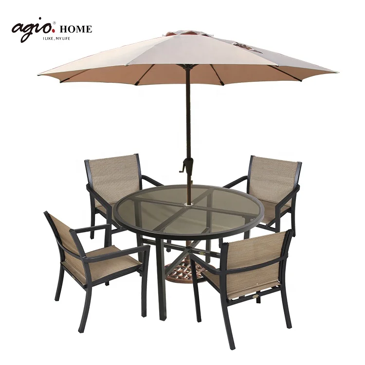 
New Design Factory Supplying Dining Set Outdoor Table Chairs Patio Furniture Garden Chair 