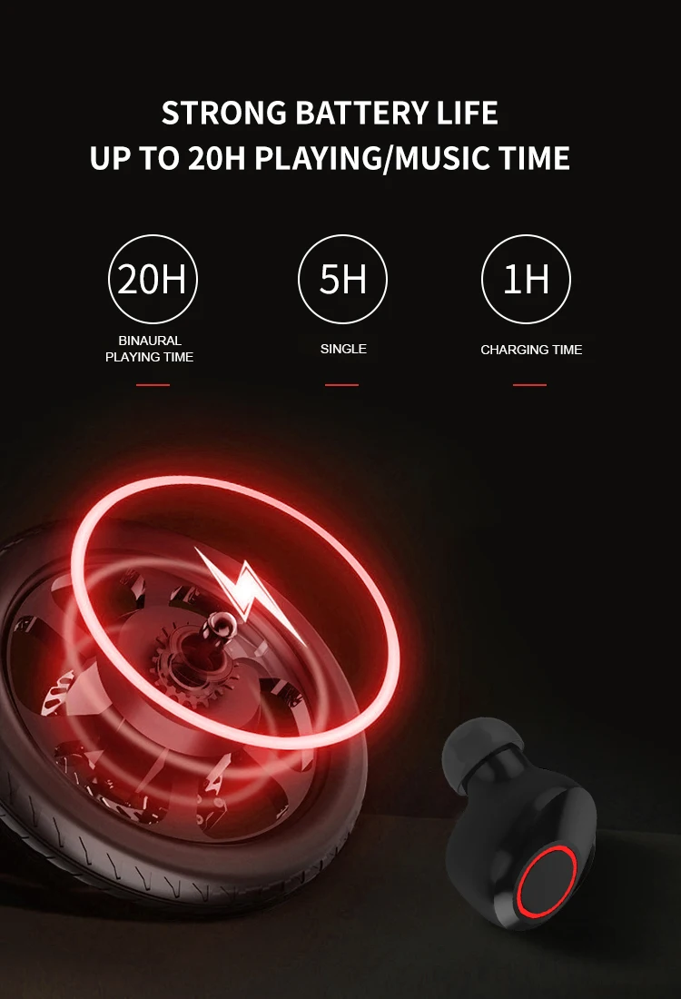 Jellico J29 Headphones BT5.0 TWS Wireless Earphones Headset Stereo Earbuds With Charging Case - ANKUX.COM